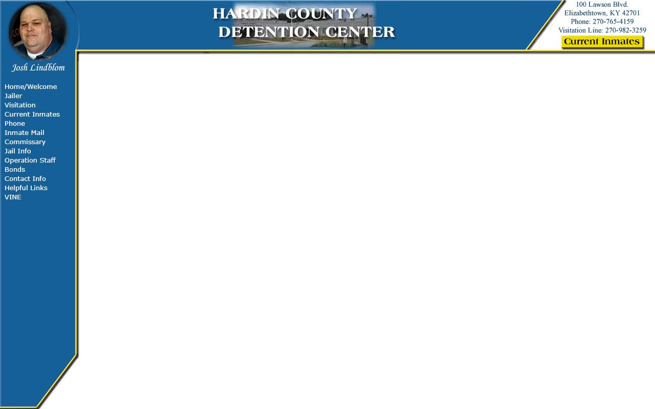 Hardin County Detention Center inmate roster frame